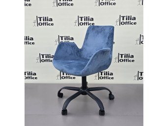 Maki Çalışma ve Çocuk Koltuğu Siyah Yonca Ayak Mavi